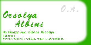 orsolya albini business card